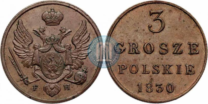 Picture 3 grosze 1830 year FH 