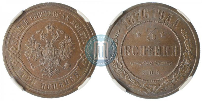 Фото 3 копейки 1876 года СПБ 