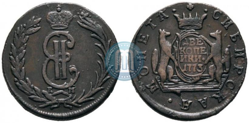 Picture 2 kopecks 1773 year КМ 
