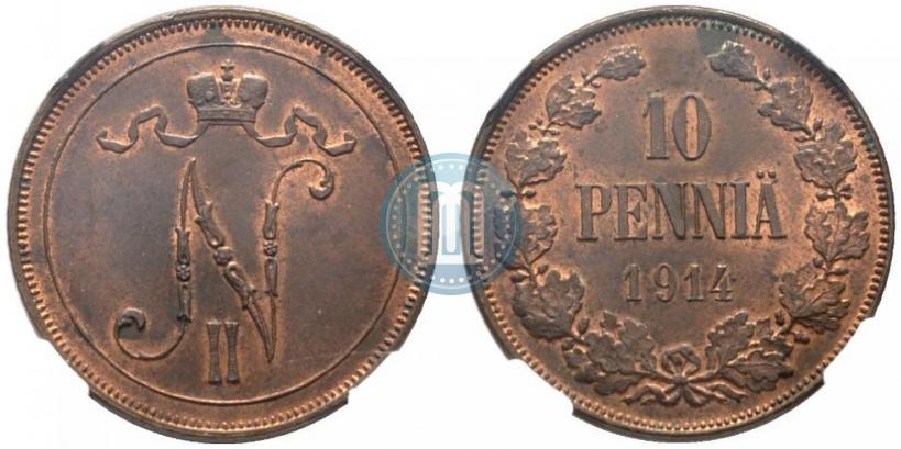 Фото 10 пенни 1914 года  