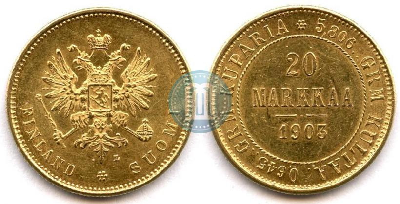 Picture 20 markkaa 1903 year L 