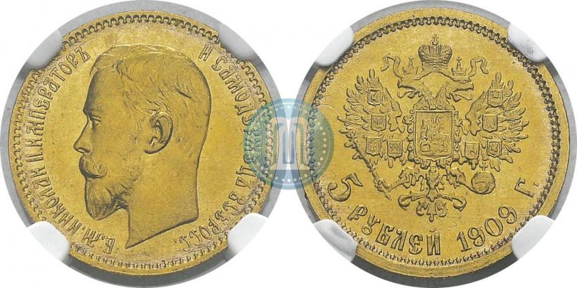 Picture 5 roubles 1909 year (ЭБ) 