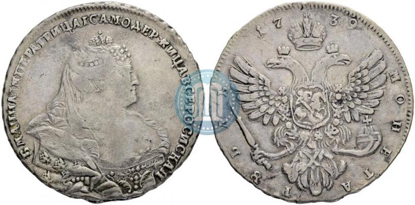 Picture 1 rouble 1739 year  "Moscow type"