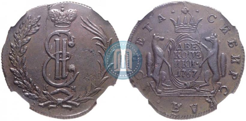 Picture 2 kopecks 1767 year КМ 