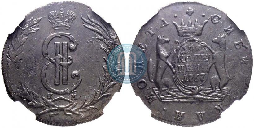 Picture 2 kopecks 1767 year КМ 