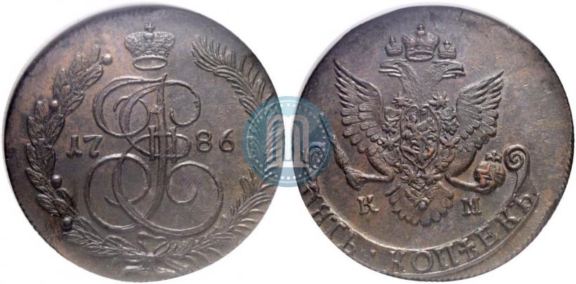 Picture 5 kopecks 1786 year КМ 