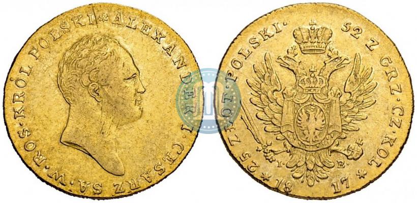 Picture 25 złotych 1817 year IB 