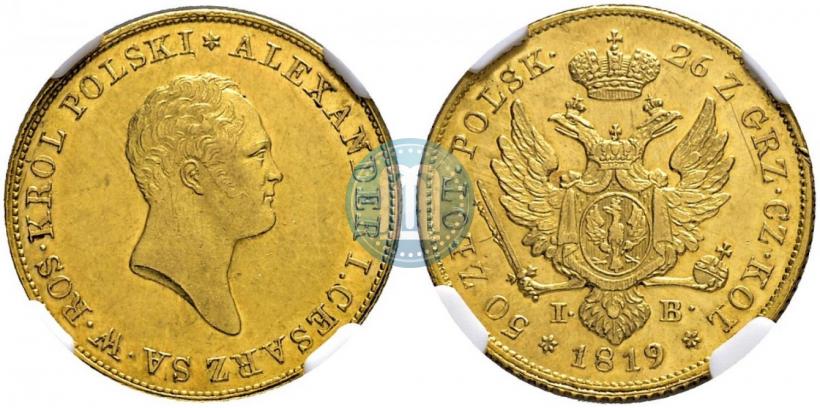 Picture 50 złotych 1819 year IB 