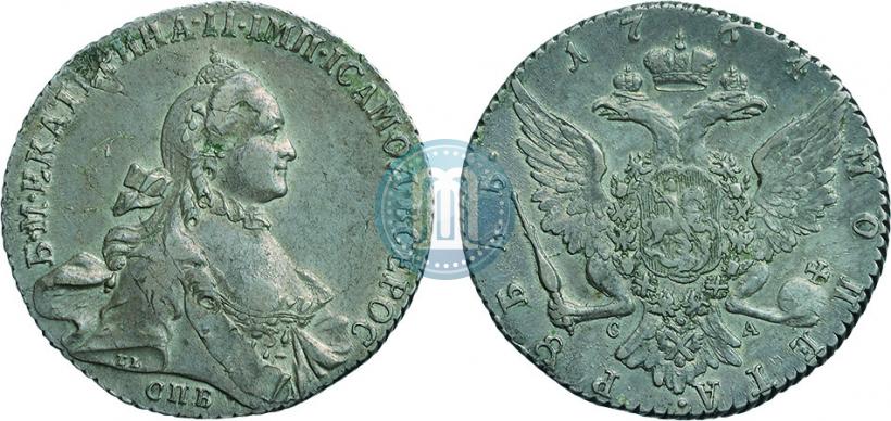 Picture 1 rouble 1764 year СПБ-СА 
