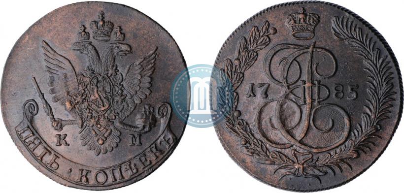 Picture 5 kopecks 1785 year КМ 