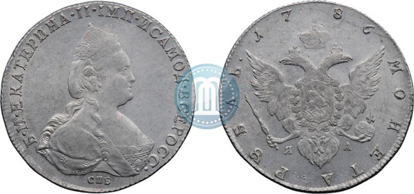 Picture 1 rouble 1786 year СПБ-ЯА 