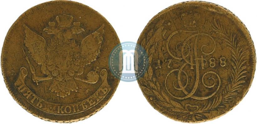 Picture 5 kopecks 1788 year ММ 
