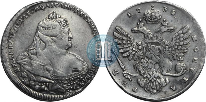 Фото 1 рубль 1737 года  "Тип 1735 года"