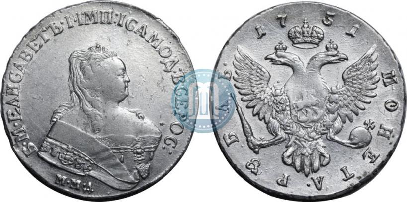 Picture 1 rouble 1751 year ММД 