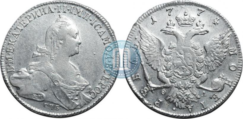 Picture 1 rouble 1774 year СПБ-ФЛ 