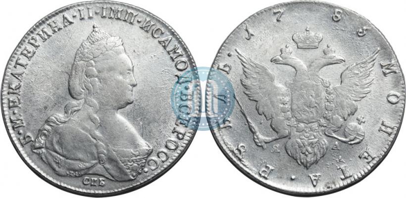 Фото 1 рубль 1785 года СПБ-ЯА 