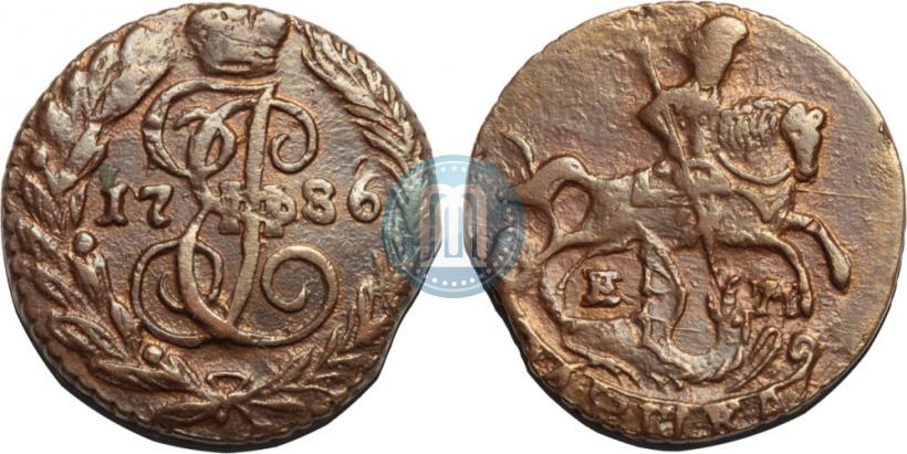 Фото Полушка 1786 года ЕМ 