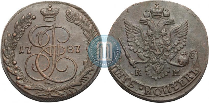 Picture 5 kopecks 1787 year КМ 