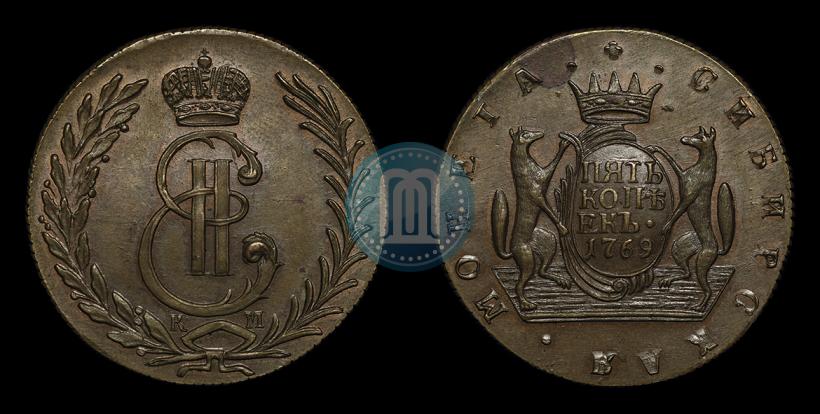 Picture 5 kopecks 1769 year КМ 