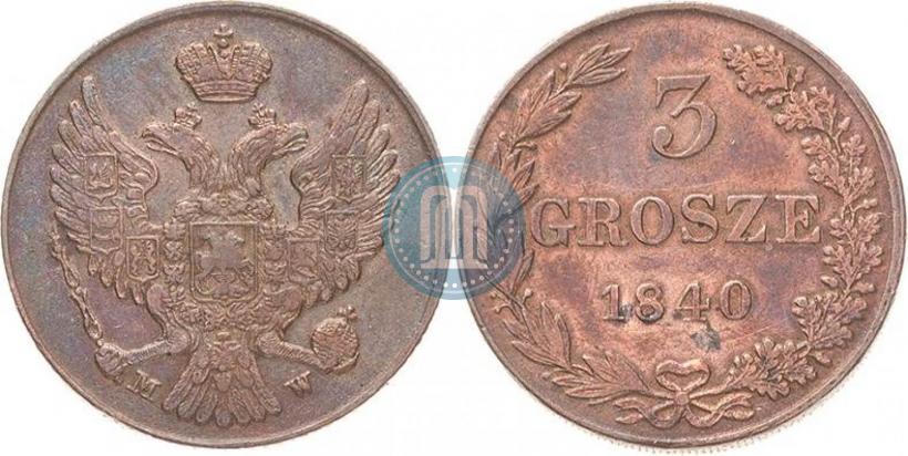Picture 3 grosze 1840 year MW 