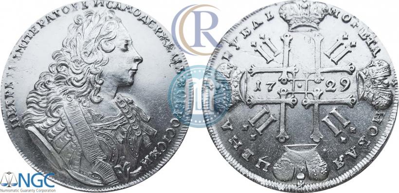 Фото 1 рубль 1729 года  "Тип 1729"
