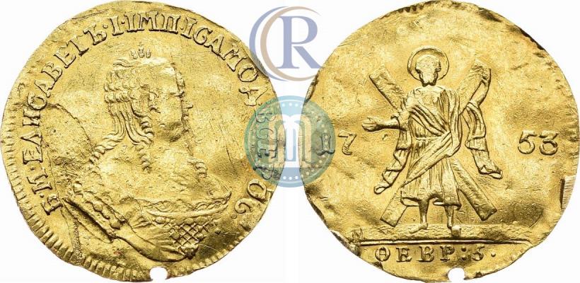 Picture 1 ducat 1753 year  "St. Andrew on the reverse"