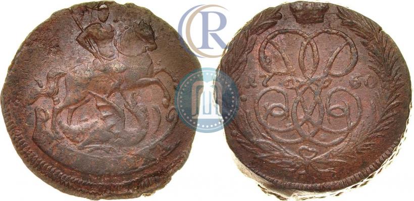 Picture 1 kopeck 1760 year  