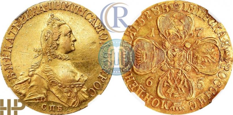 Picture 5 roubles 1765 year СПБ-Т.I. 