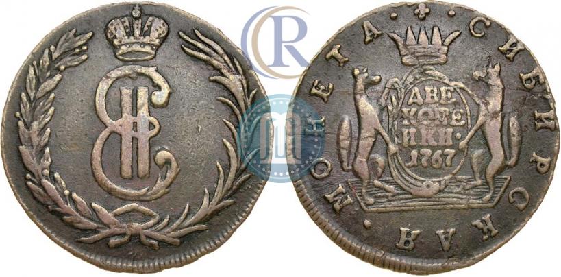 Picture 2 kopecks 1767 year  