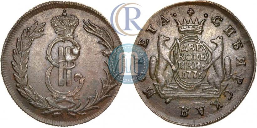 Фото 2 копейки 1776 года КМ 