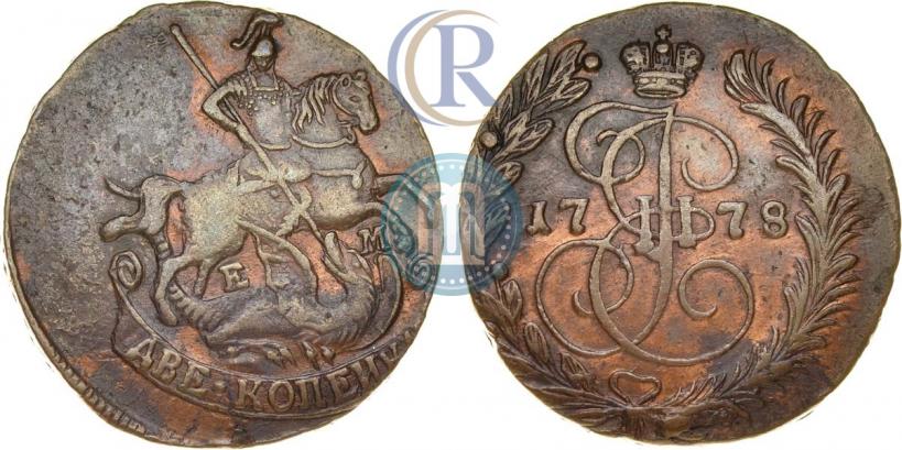 Picture 2 kopecks 1778 year ЕМ 