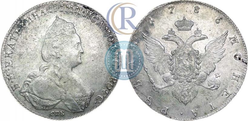 Picture 1 rouble 1786 year СПБ-ЯА 