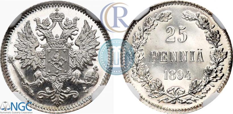 Picture 25 pennia 1894 year L 
