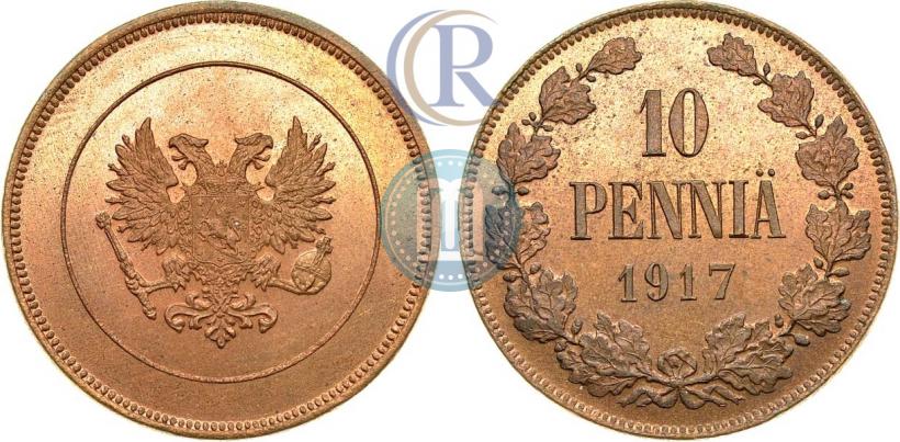 Picture 10 pennia 1917 year  