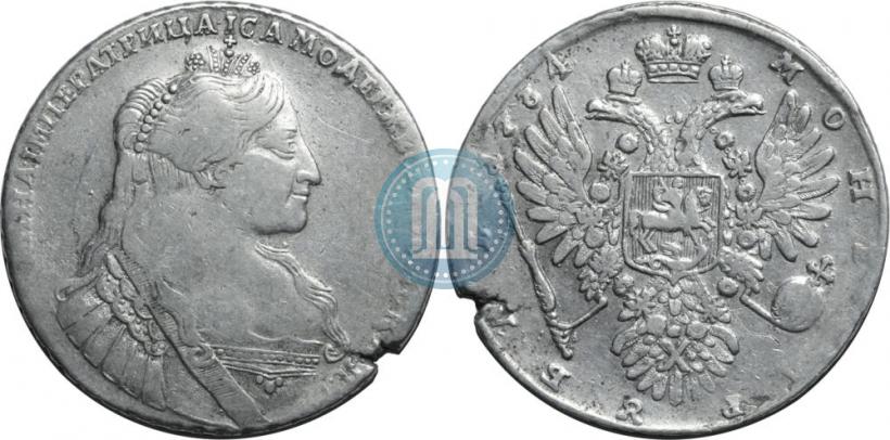 Фото 1 рубль 1734 года  "Тип 1735 года"