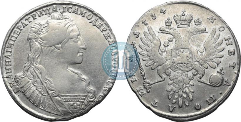 Picture Poltina 1734 year  "Type of 1735"