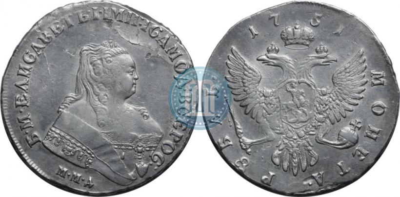 Picture 1 rouble 1751 year ММД 