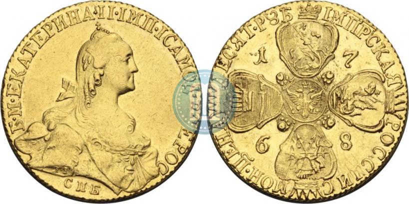 Picture 10 roubles 1768 year СПБ 