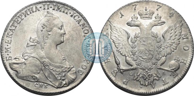 Picture 1 rouble 1774 year СПБ-ФЛ 
