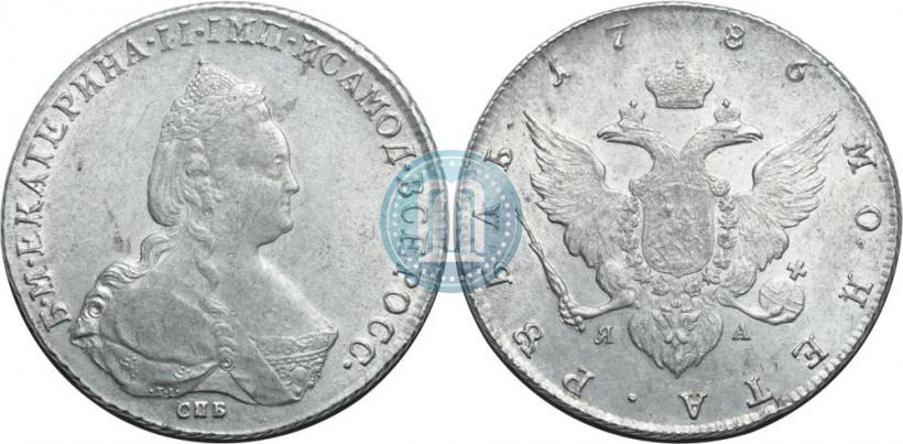 Picture 1 rouble 1786 year СПБ-ЯА 