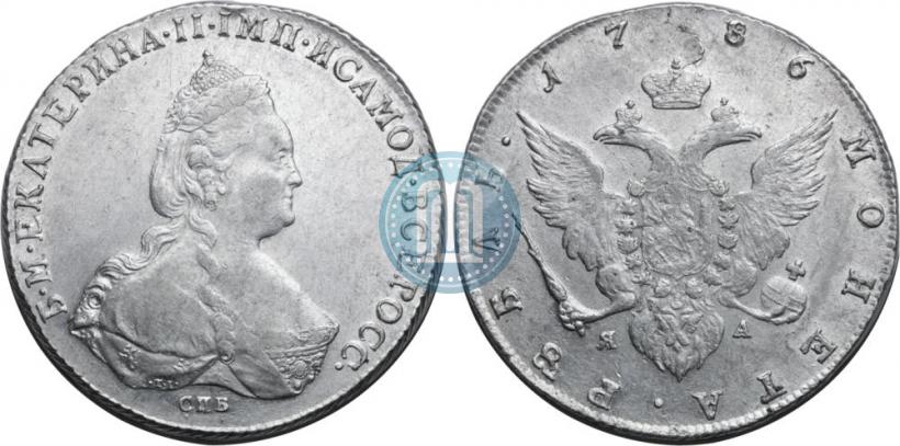 Picture 1 rouble 1786 year СПБ-ЯА 
