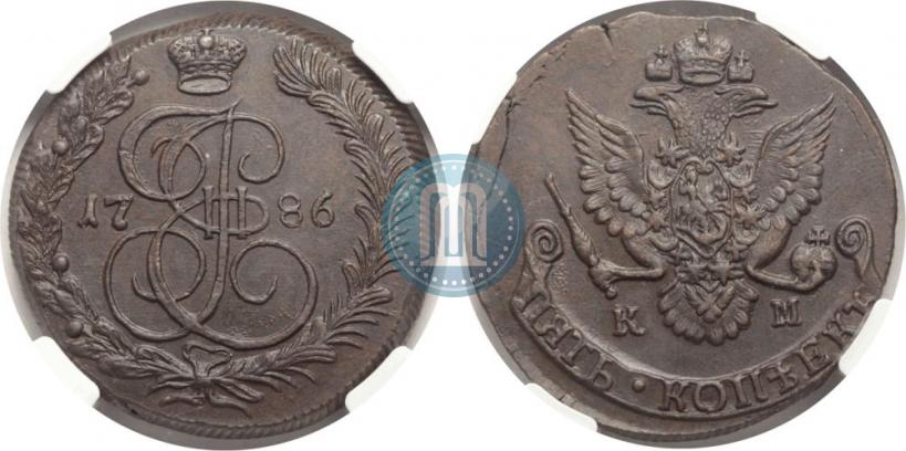 Picture 5 kopecks 1786 year КМ 