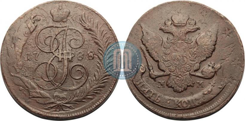 Picture 5 kopecks 1788 year ММ 