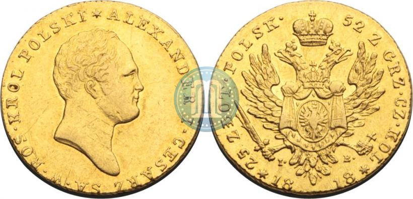 Picture 25 złotych 1818 year IB 