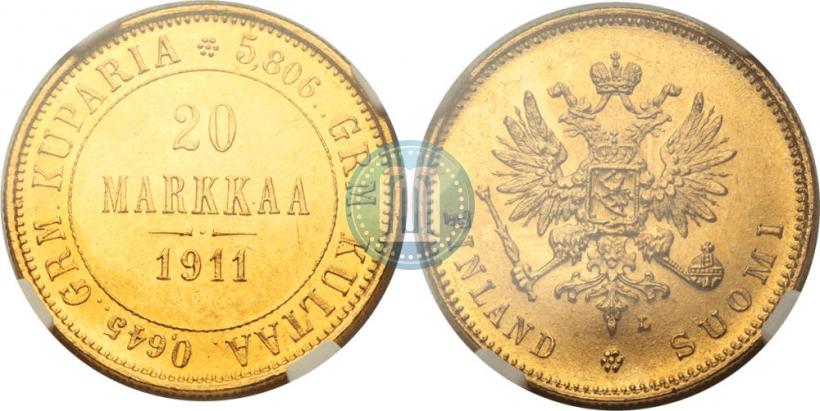Picture 20 markkaa 1911 year L 
