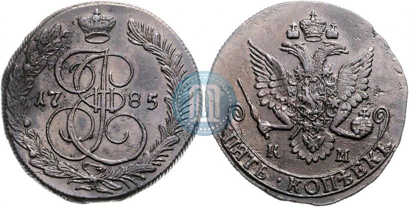 Picture 5 kopecks 1785 year КМ 