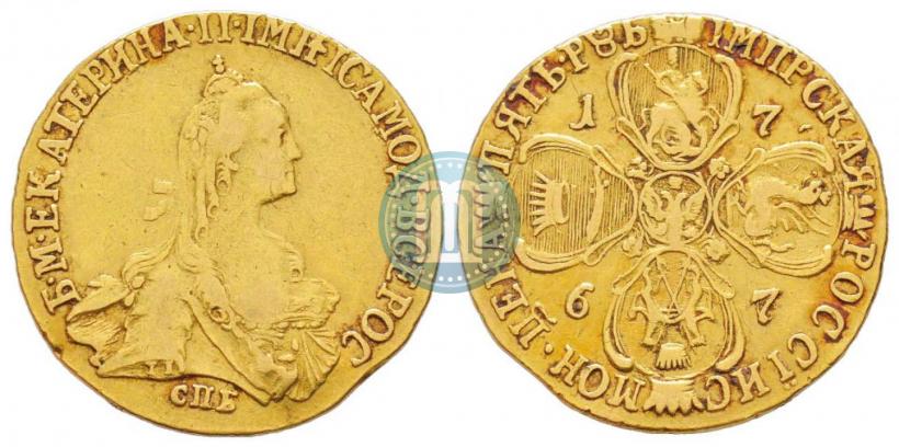 Picture 5 roubles 1767 year СПБ 