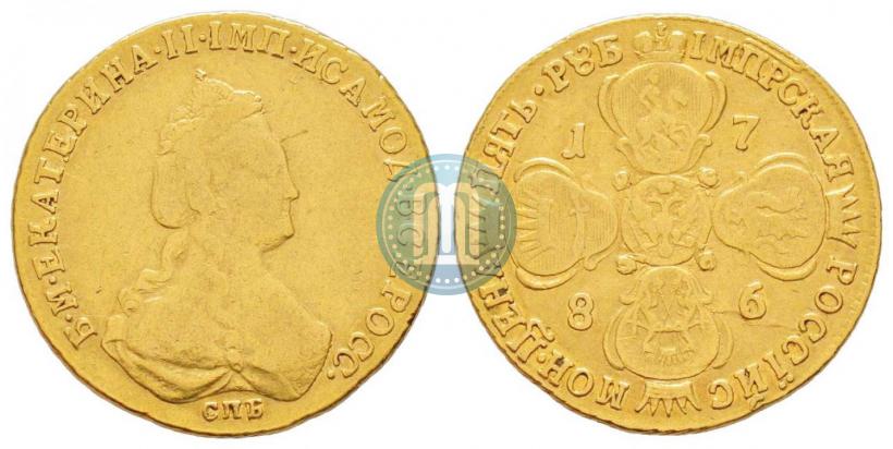 Picture 5 roubles 1786 year СПБ 
