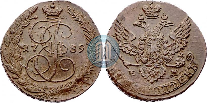 Picture 5 kopecks 1789 year ЕМ 