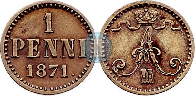 Picture 1 penni 1871 year  